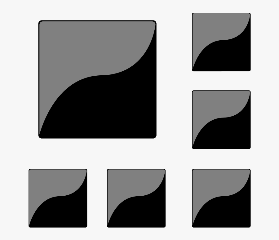 Square Steel Buttons, Transparent Clipart