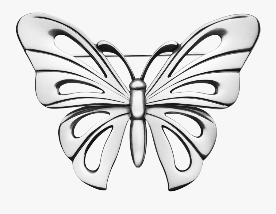 Steel Butterfly Cliparts - Brooch, Transparent Clipart