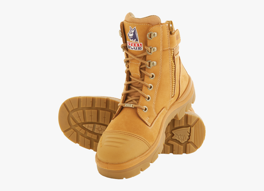 Steel Blue Zip Boots, Transparent Clipart