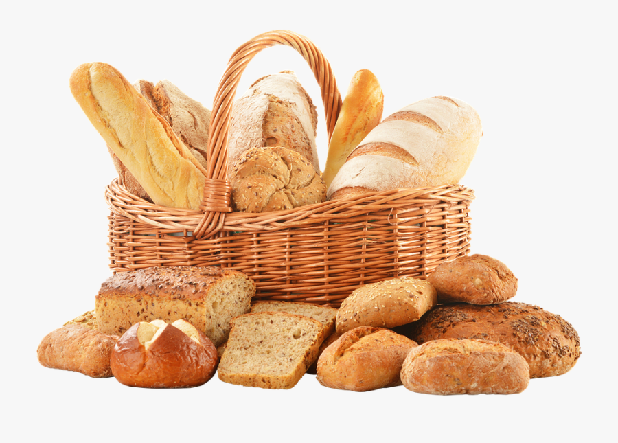 Bread Clipart Dinner Roll - Bread Basket Png, Transparent Clipart