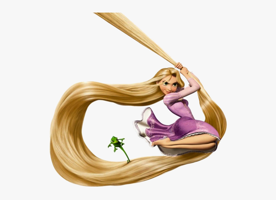 Transparent Flynn Rider Clipart - Rapunzel Swinging On Her Hair, Transparent Clipart