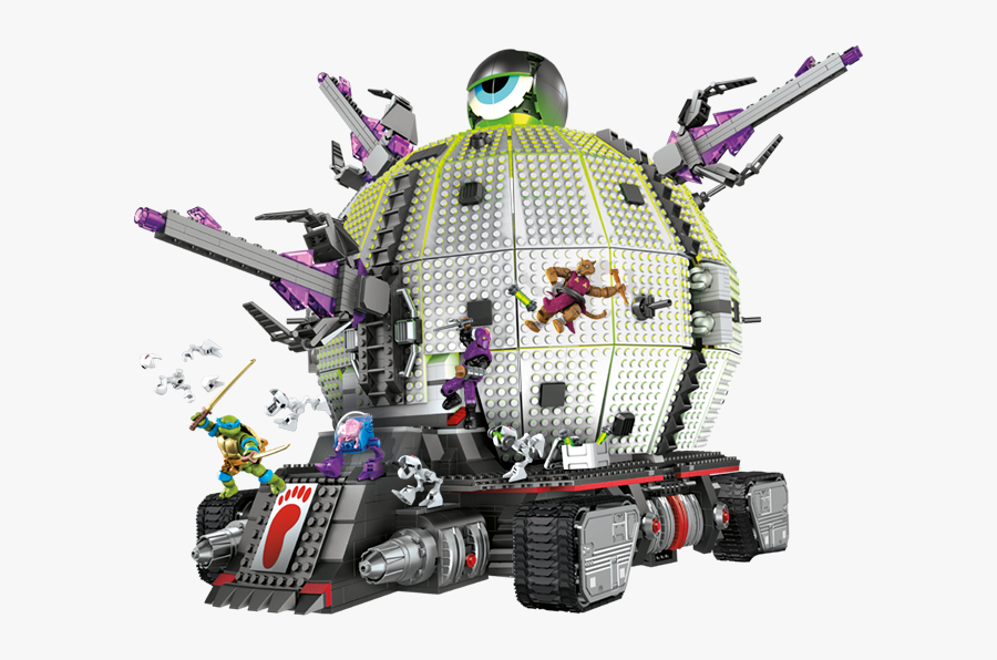 Teenage Mutant Mega Turtles Krang Donatello Technodrome - Mega Bloks Teenage Mutant Ninja Turtles Tmnt Exclusive, Transparent Clipart