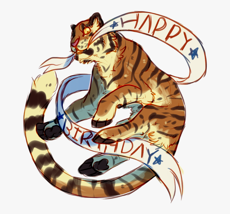 Collection Of Free Deranged - Happy Birthday Tiger, Transparent Clipart