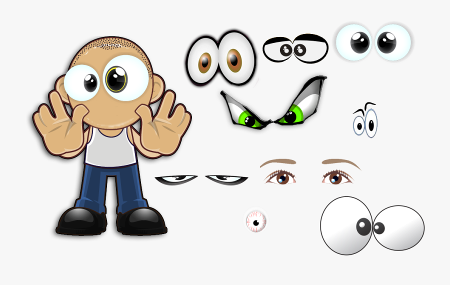 Cartoon Eyes - Cartoon, Transparent Clipart
