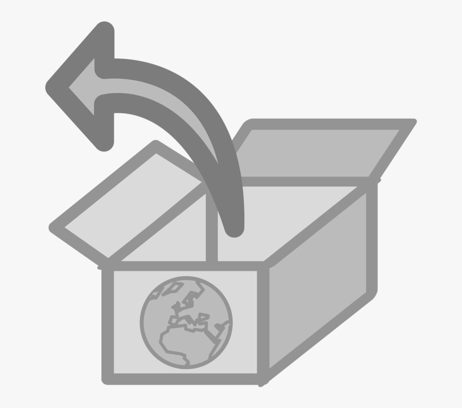 Computer Icons Output Device Symbol Zip Information - Arrow Out Of Box, Transparent Clipart