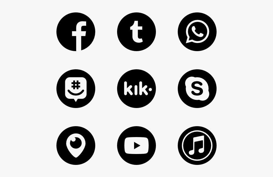 Social Media - Vector Social Media Icons Png, Transparent Clipart