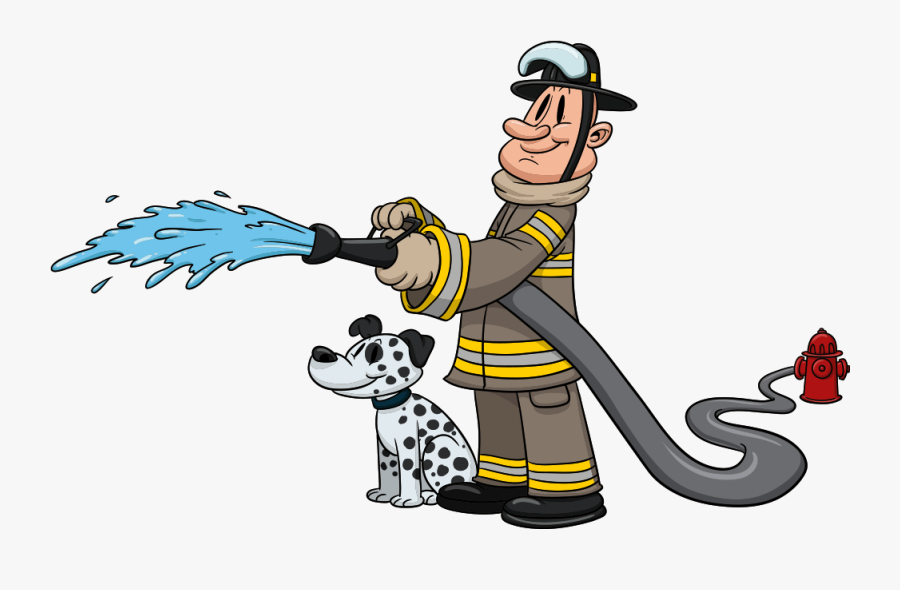 Firefighter Cartoon Fire Department - Happy Birthday Fireman Funny, Transparent Clipart