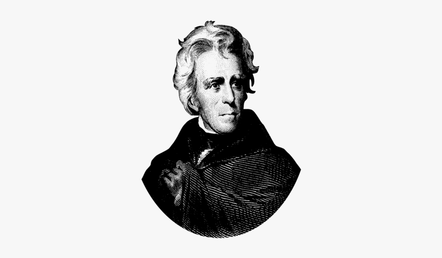 President Andrew Jackson Graphic Black And White Women"s - Andrew Jackson Black And White, Transparent Clipart