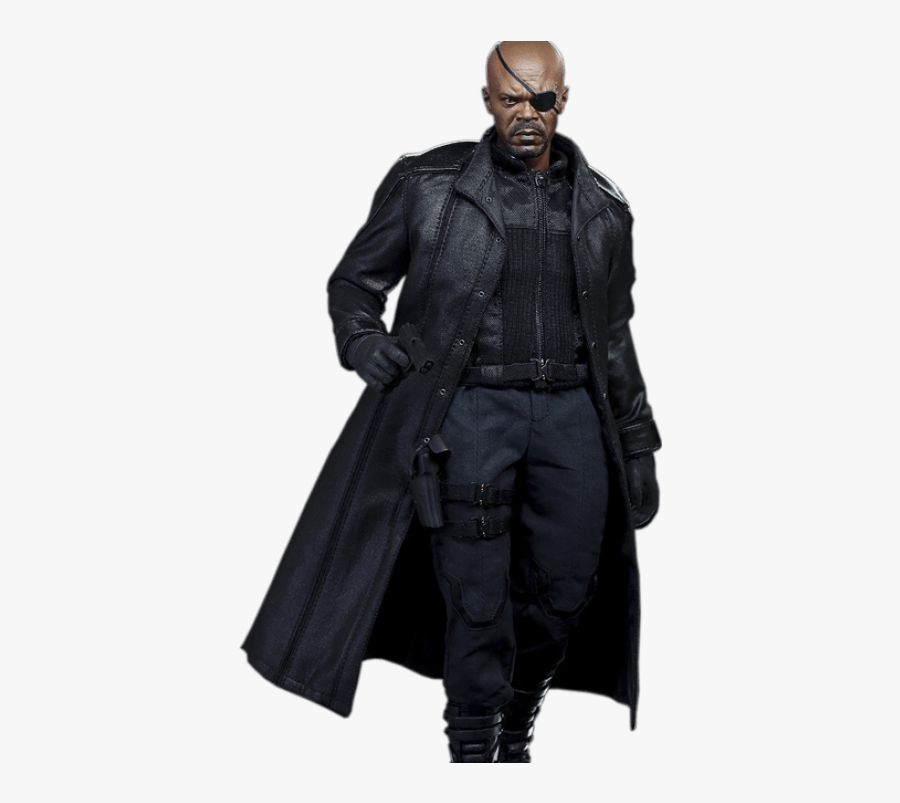 Samuel L Jackson Black Trench Coat, Transparent Clipart