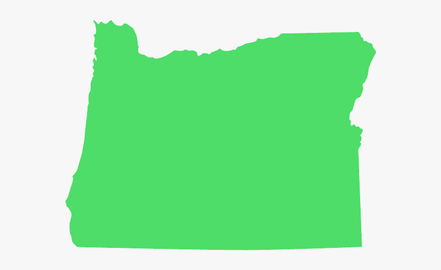 Green Oregon Silhouette, Transparent Clipart