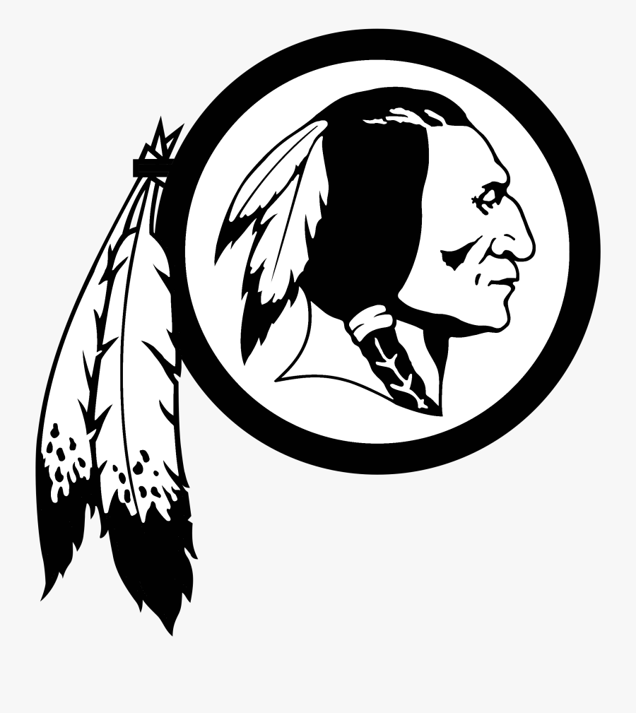 And Car Sticker Nfl Washington Decal Black Clipart - Black And White Washington Redskins Logo, Transparent Clipart