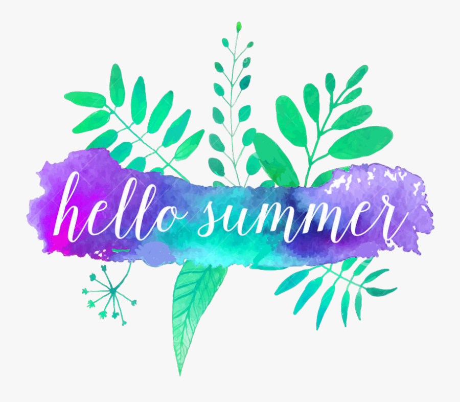 Transparent Hello Summer Clipart - Hello Summer Paint, Transparent Clipart