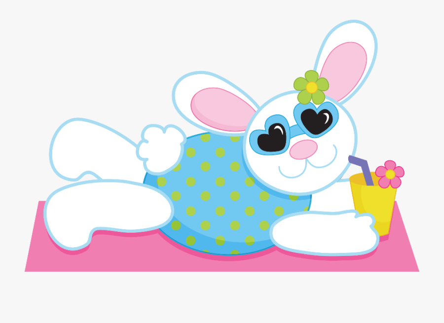 Summer Bunny Clipart, Transparent Clipart