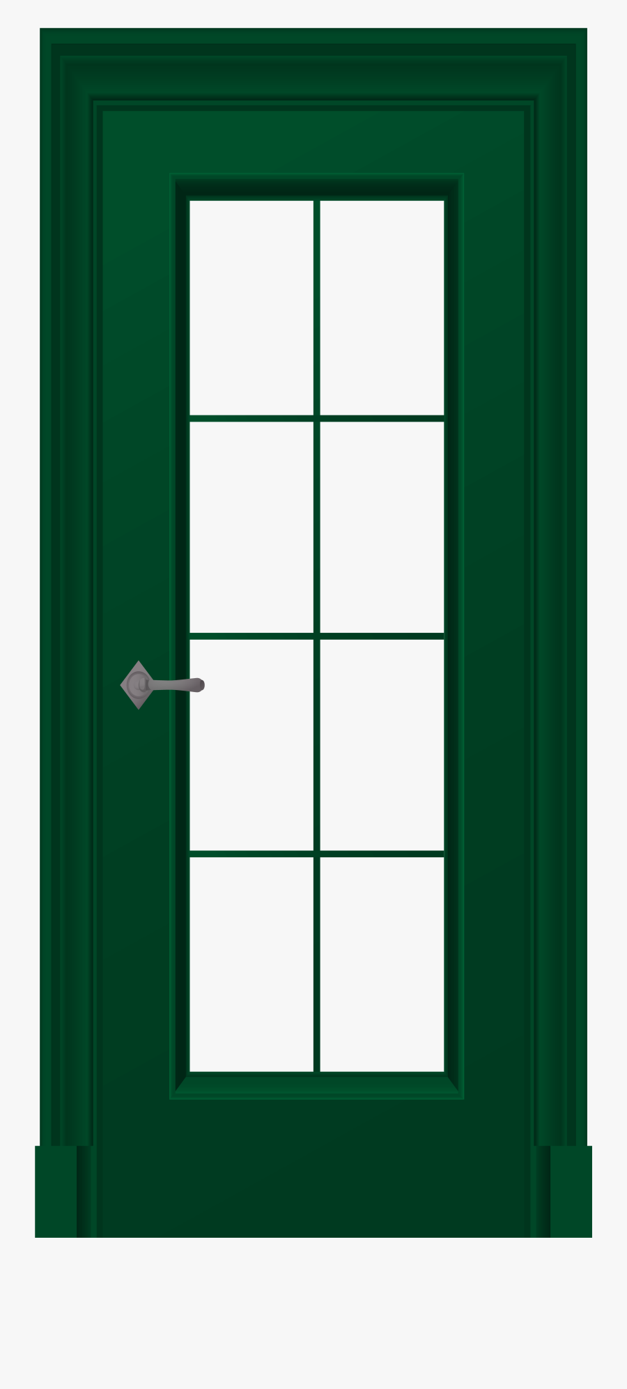 Green Door Png Clip Art - Door And Window Clip, Transparent Clipart