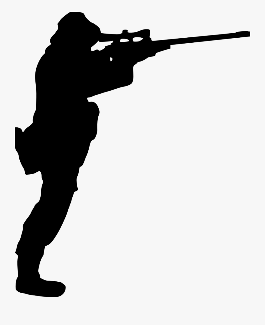 Sniper Silhouette Png, Transparent Clipart