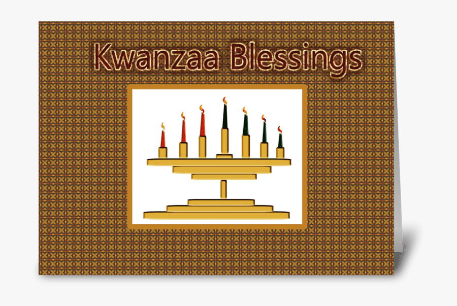 Clip Art Kinara Send This Card - Kwanzaa, Transparent Clipart