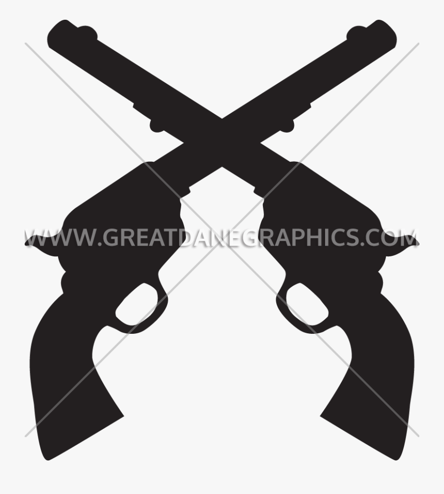 Clipart Gun Six Shooter - Six Shooters Line Art, Transparent Clipart