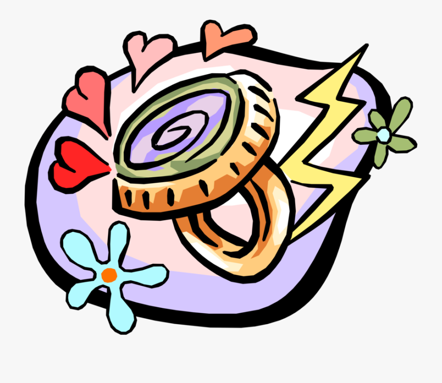 Transparent 60"s Flower Power Clipart - Mood Ring Clip Art, Transparent Clipart