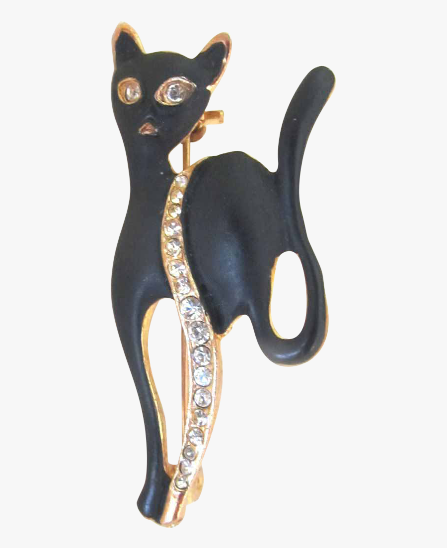 Vintage Animal Pin Brooch Eames 60s Mid Century Black - Body Jewelry, Transparent Clipart