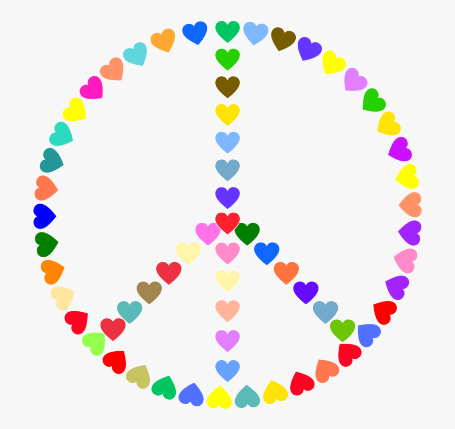 Colorful Peace Sign Clipart, Transparent Clipart