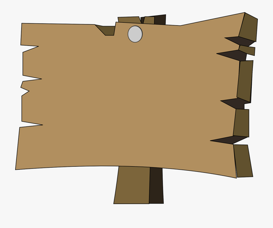 Sign, Wooden, Empty, Direction, Western - Transparent Background Wooden Sign Clipart, Transparent Clipart