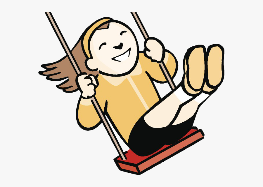 Swing Clipart Mary - Kid Swinging Clipart, Transparent Clipart