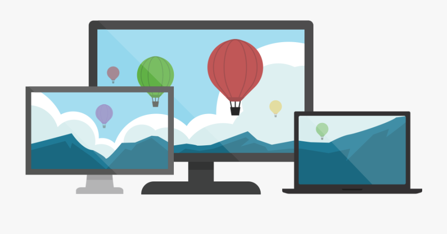 Windows 7 And Linux Are Also Supported Using The Screen - Hot Air Balloon, Transparent Clipart