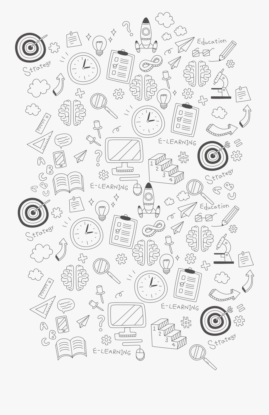 School Elements Clock Of Collection Element Euclidean - School Vector Background Png, Transparent Clipart