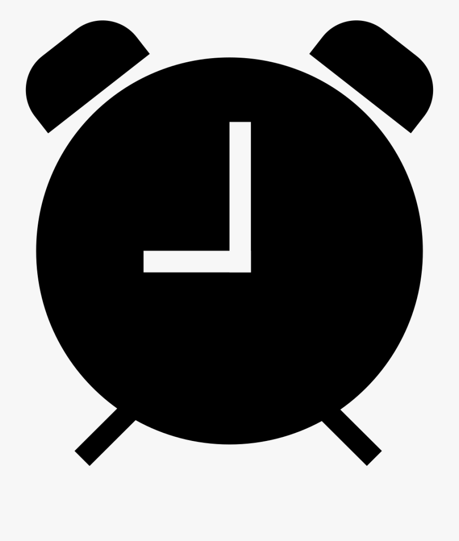 Alarm Clock Black Symbol - Simbolo Despertador, Transparent Clipart