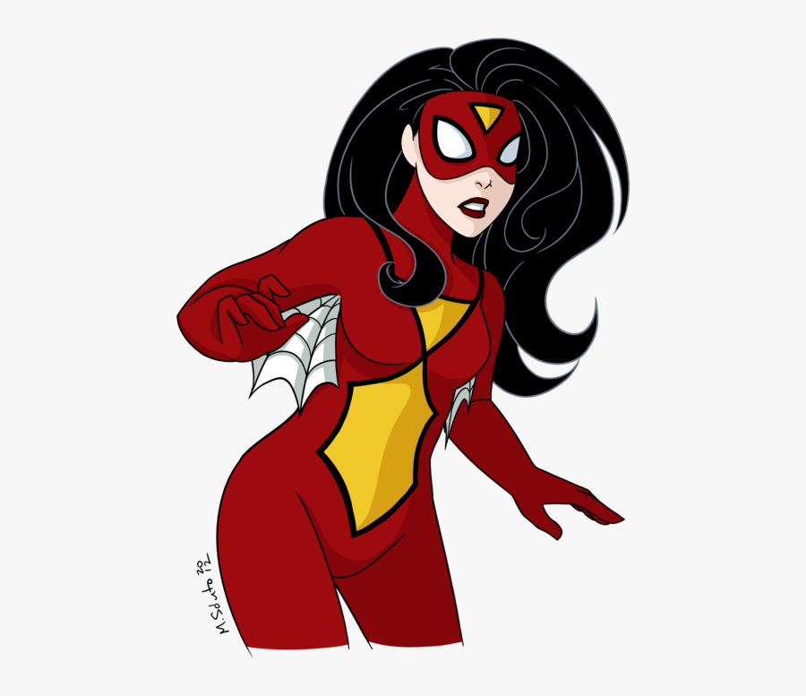 Batgirl Clipart Spidergirl - Drawings Of Spider Woman , Free Transparent Cl...