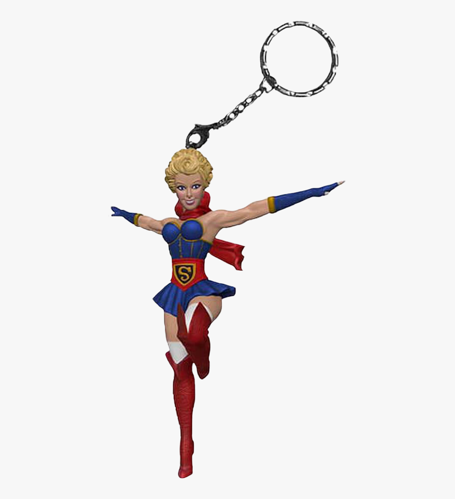 Dc Bombshells Keychain Popcultcha - Dc Bombshells Supergirl Keychain, Transparent Clipart