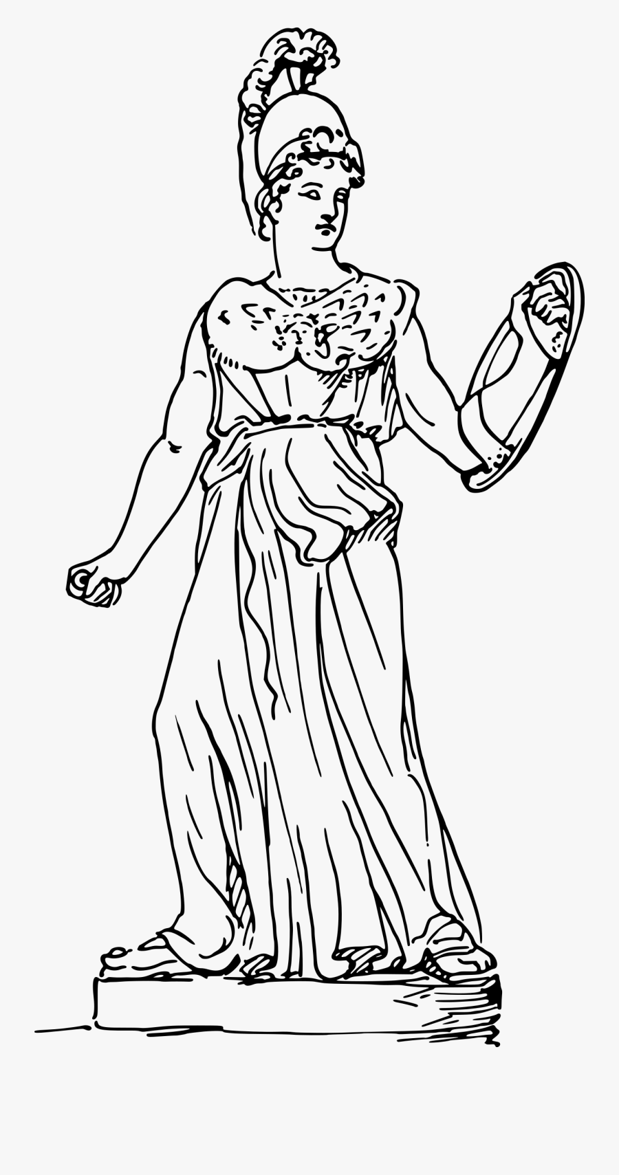 Greek Clipart Greek Hero - Athena Goddess Png White, Transparent Clipart