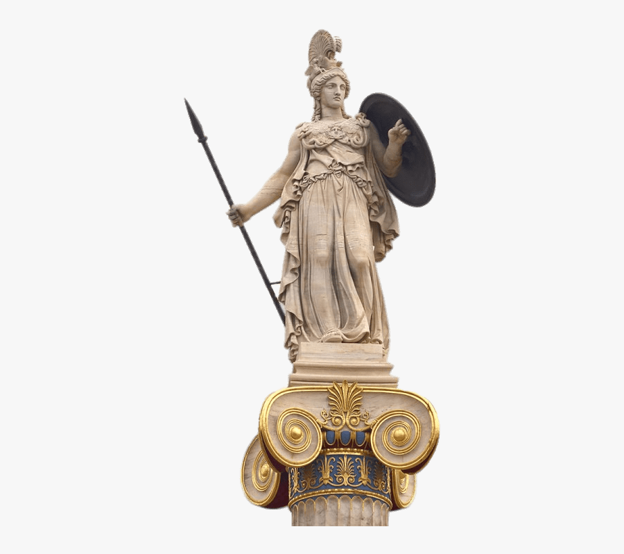 Athena Full Statue - Goddess Athena Png, Transparent Clipart