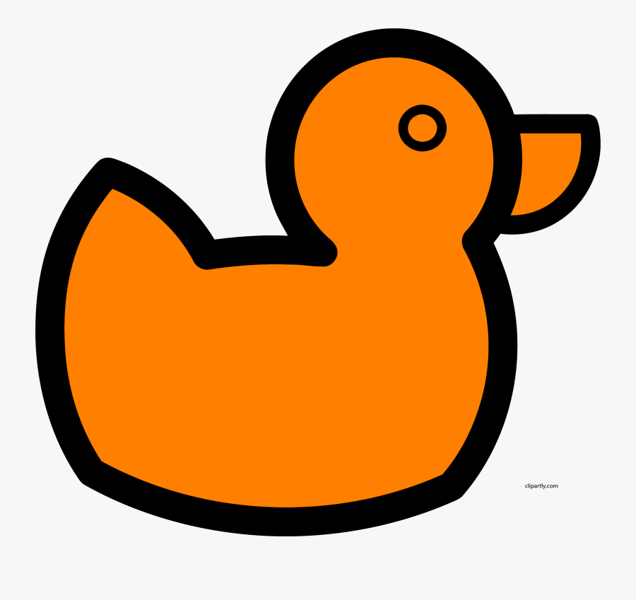 Dark Orange Color Baby Duck Clipart Png - Clip Art Orange Duck, Transparent Clipart