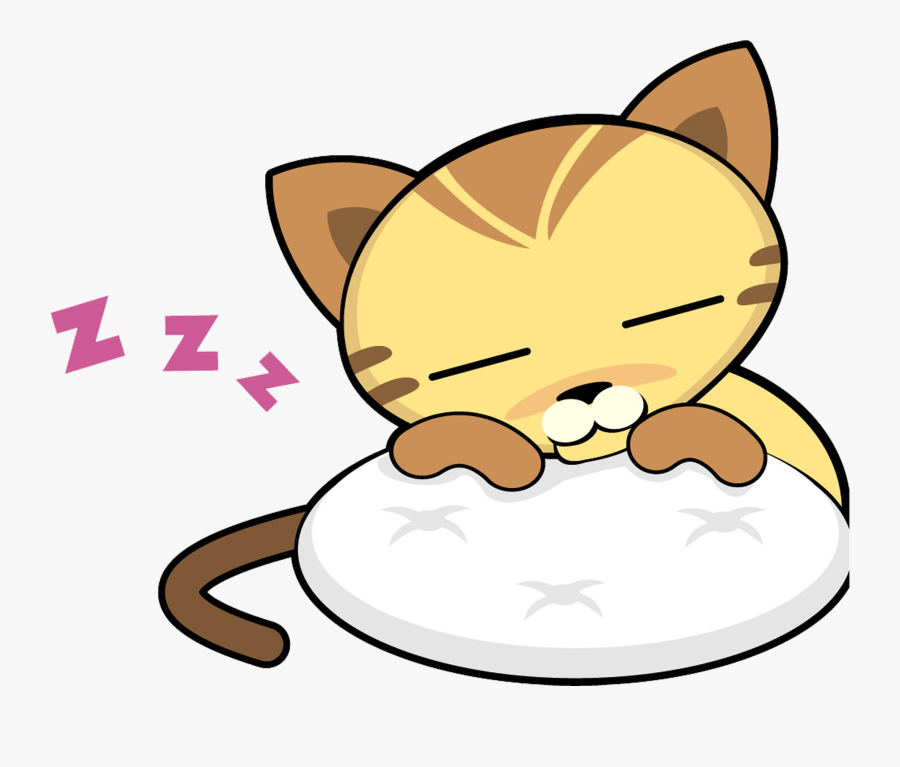 Transparent Kitten Png - Gato Dibujo Gato Dormido, Transparent Clipart