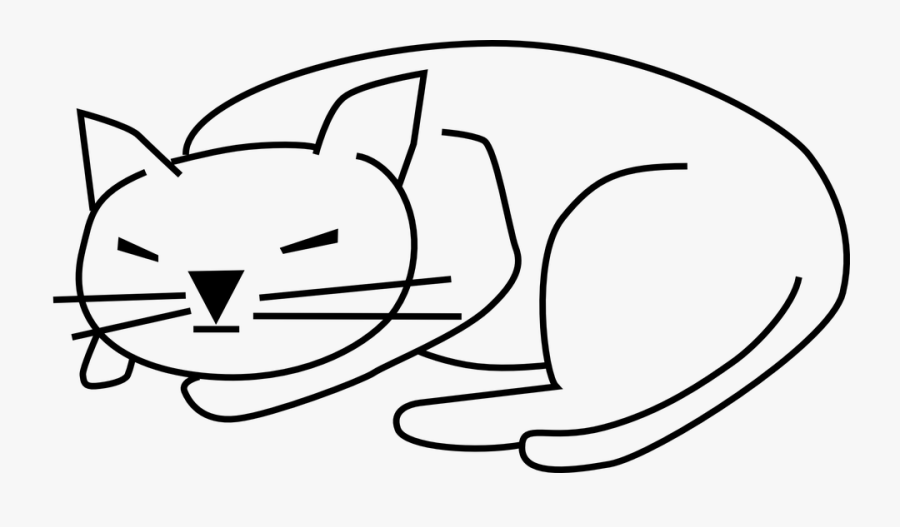 Cat, Sleeping, Mammal, Feline, Animal - Sleeping Cat Clip Art, Transparent Clipart