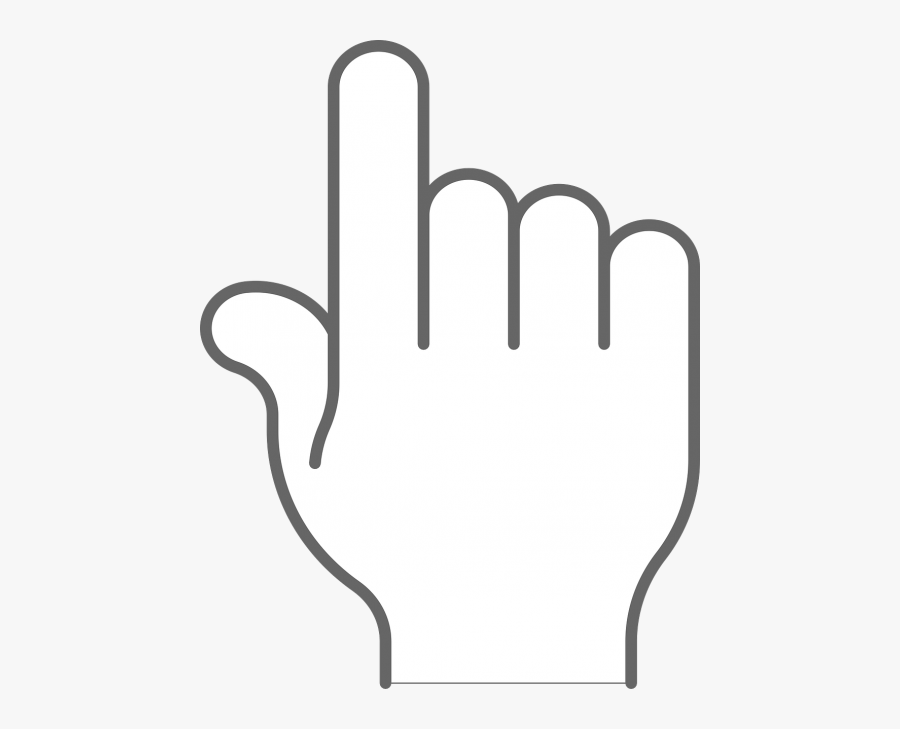 Index Finger Pointing Pointer - White Pointer Finger Png, Transparent Clipart
