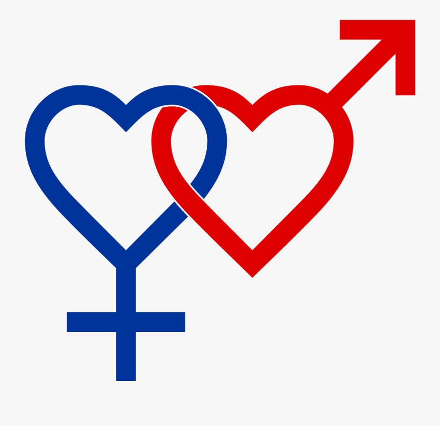Transparent Blue Hearts Png - Gender Symbols Bisexual, Transparent Clipart