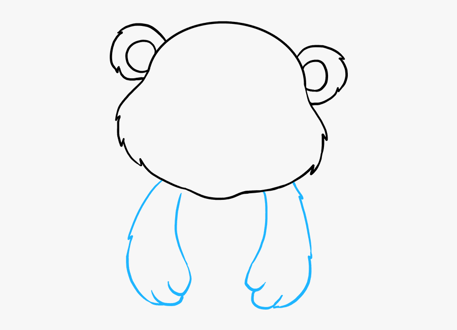 How To Draw Baby Bear - Line Art, Transparent Clipart