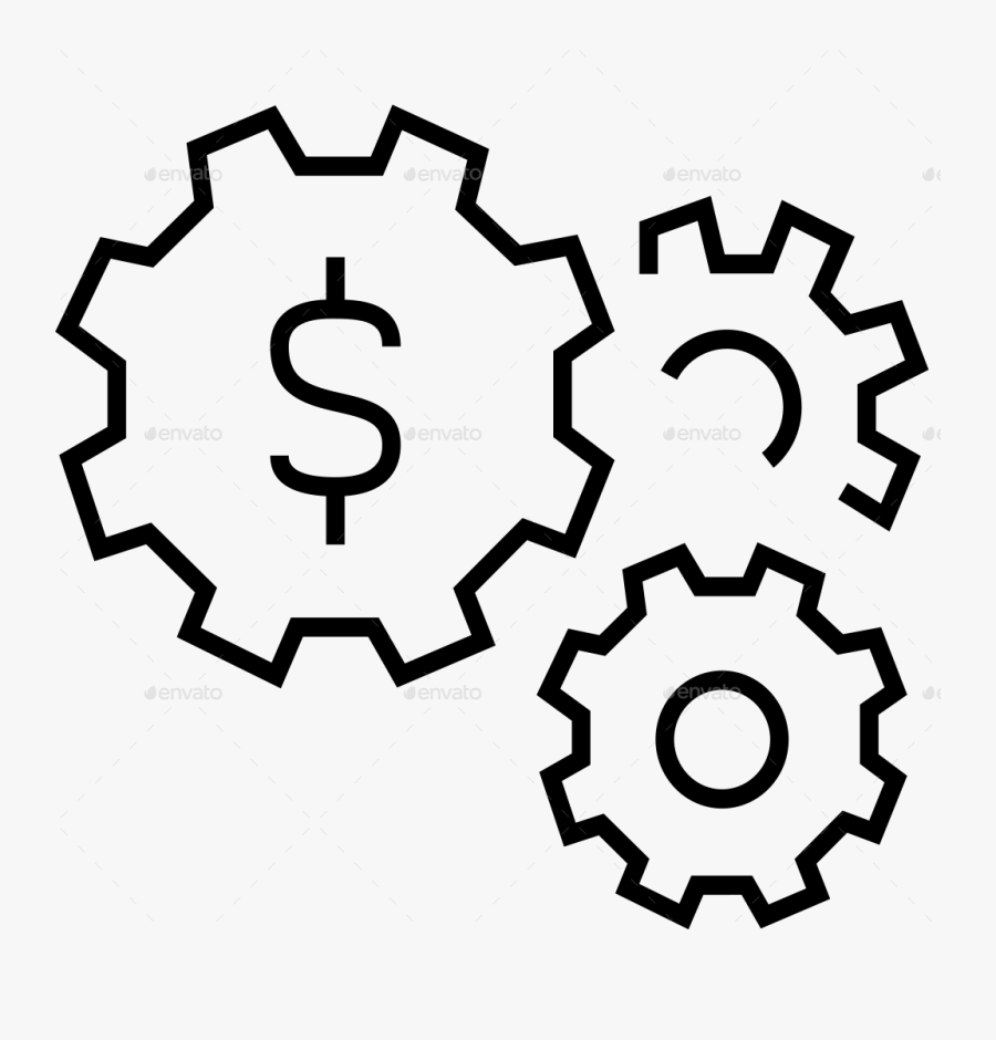 Transparent Finance Icon Png - Settings Cog Icon White, Transparent Clipart