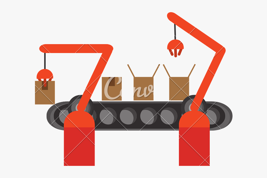 Clip Art Factory Conveyor Belt - Vectores De Banda Transportadora, Transparent Clipart