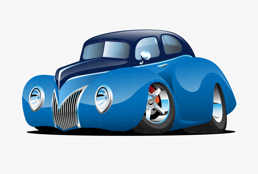 Clip Art Classic Street Rod Coupe - Transparent Background Car Cartoon Png, Transparent Clipart
