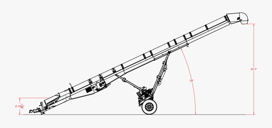 Tcss-1435 Portable Conveyor Operation Position Side - Crane, Transparent Clipart