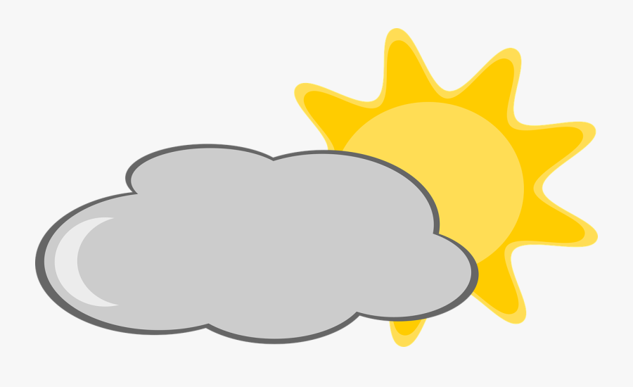 Every Cloud Has A Silver Lining Cartoon Clipart , Png - Sonnig Bewölkt, Transparent Clipart
