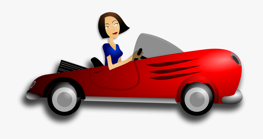 Woman Driver Clip Art, Transparent Clipart