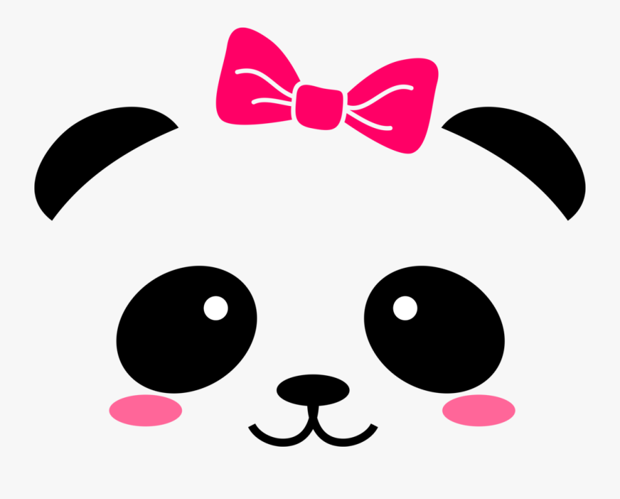 Cute Animal Face Vinyl Decals - Cara De Panda Kawaii, Transparent Clipart