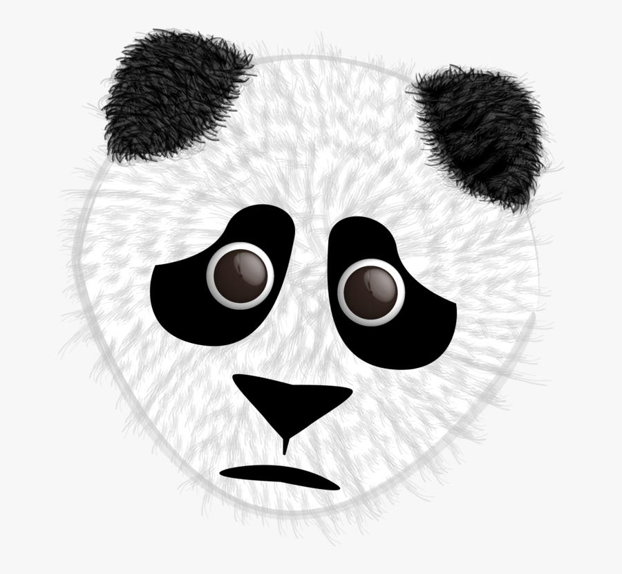 Head,fur,face - Giant Panda, Transparent Clipart