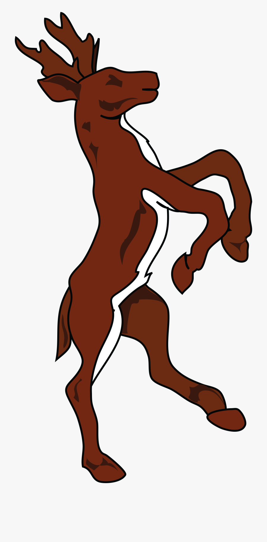 Free Clipart Of A Rampant Buck Deer - Barbuda Coat Of Arms, Transparent Clipart