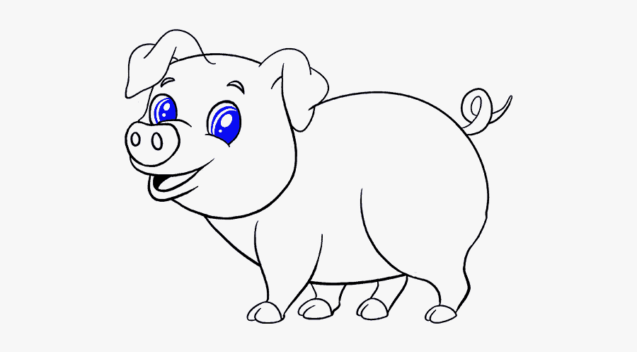 How To Draw Cartoon Pig - Cerdo Para Dibujar Facil, Transparent Clipart