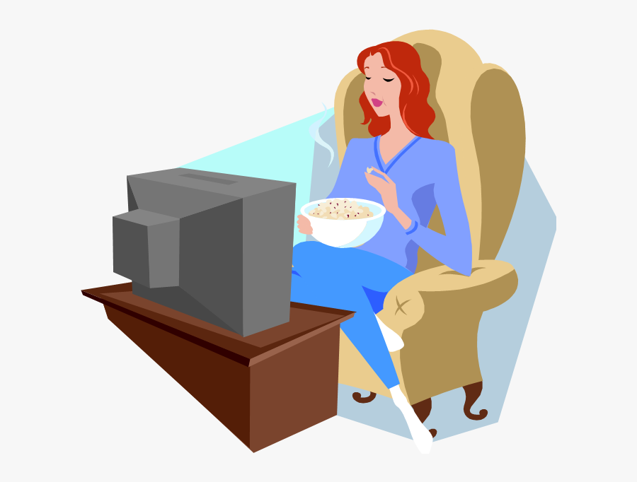 Words Clipart Action - Watch Tv Clipart Girl, Transparent Clipart